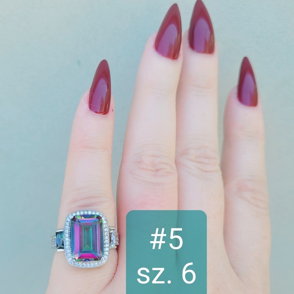 Pick your Rainbow Topaz .925 Ring NWOT 👈 - Picture 8 of 10